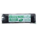 プラス　つづりひも　セル先　長さ45cm　再生PET　黒　1袋（100本入）TF-100PR