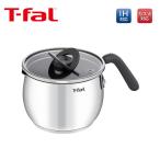 T-fal（ティファール）オプティスペース マルチポット 片手鍋 16cm チャコールグレー ステンレス製 2.6L IH・ガス火対応 1個