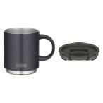 【お得セット】サーモス（THERMOS）真空断熱マグカップ350ml メタリックグレー＆マグカップ用フタ　ダークグレー JDS Lid（M）2点セット