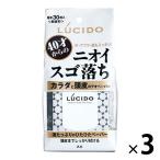 【セール】LUCIDO（ルシード）カラダと頭皮のデオペーパー 無香料 厚手 30枚 3個 マンダム