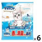 箱売り デオサンド 香りで消臭する紙砂 ナチュラルソープの香り 5L 6袋 ユニ・チャーム