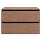 【SALE】 無印良品 木製収納ケース 引出式 2段 ワイド ウォールナット材 約幅52×奥行37×高さ34.5cm 良品計画