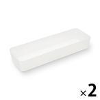 無印良品 ポリプロピレン整理ボックス4 約幅11.5×奥行34×高さ5cm 2個 良品計画