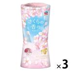【数量限定】トイレ 消臭剤 芳香剤 トイレのスッキーリ Sukki-ri さくらの香り 400ml 1セット（3個） ニオイ