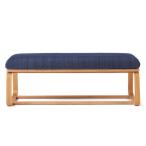 【SALE】 無印良品 綿デニムリビングでもダイニングでもつかえるベンチ・1用カバー/ブルー（面ファスナー仕様） 良品計画