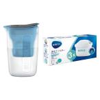【お得セット】 ブリタ（BRITA）浄水器 ポット型 ピッチャー ファンブルー マクストラプラス ピュアパフォーマンス カートリッジ4個付き