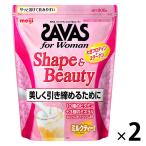 プロテイン ザバス(SAVAS) フォーウーマン シェイプ&ビューティ ミルクティー風味 900g 2個 明治