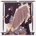 正絹振袖 中古販売 やさしげブラウンの桜柄