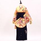 卒業式 着物と袴 6点セット販売 身長約158から162ｃｍ対応 クリーム 花市松