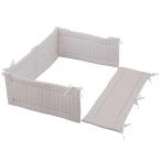 リバーシブル ベッドガードパット プチアンジェ ベージュ 四方タイプ セーフティガード ベビーベッド用 日本製 赤ちゃん ベビー 保護