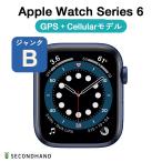 【中古】Apple Watch Series 6 4４mm アルミケース GPS+Cellular ジャンクB ブルー アルミニウム/バンドなし 本体  交換・返品不可