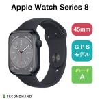 Apple Watch Series 8 45mm GPS  グレードA  スポーツバンド ミッドナイトアルミニウム / ミッドナイト USB-C磁気充電ケーブル