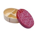 ふるさと納税 海南市 紀州曲げわっぱ弁当箱 唐草　朱