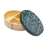 ふるさと納税 海南市 紀州曲げわっぱ弁当箱 唐草　緑