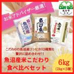 ふるさと納税 魚沼市 【令和4年産】お米アドバイザー厳選!魚沼産米!こだわりの食べ比べセット　精米6kg(2kg×3種類)