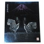 伊勢型紙 赤富士に向鶴