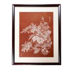 伊勢型紙額 四季の花