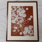 伊勢型紙額 花束