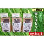 上野農場 栽培田んぼセット 玄米1kg×3袋