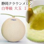 ふるさと納税 袋井市 静岡産 クラウンメロン【並(白等級)】大玉(約1.4kg)1玉入り