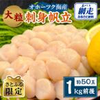 ふるさと納税 網走市 【さとふる限定】大粒刺身帆立 1kg