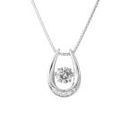 ふるさと納税 甲府市 ダンシングストーンダイヤペンダント(ネックレス)【luxe】プラチナ・0.30ct
