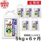 ふるさと納税 西尾市 【定期便】令和5年産　西尾産お米(こしひかり5kg×6ヶ月)・K201-66