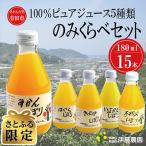 ふるさと納税 有田市 【さとふる限定】100%ピュアジュース180ml×15本 飲み比べセット