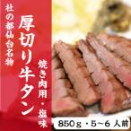 ショッピングふるさと納税 牛タン ふるさと納税 塩竈市 杜の都仙台名物　厚切り　牛タン　外国産　焼き肉用　塩味　850g　5〜6人前