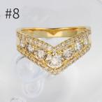 ふるさと納税 甲府市 K18 ブラウンダイヤモンド1.00ct　サイズ8号(1点)Vラインリング
