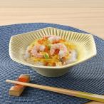 萌黄釉鎬彫 六角多用皿 乃利陶窯