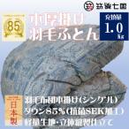 ショッピングふるさと納税 訳あり ふるさと納税 筑後市 抗菌ダウン率85%1.0kg本厚掛け羽毛布団シングル(ブルー・グリーン系)訳あり【筑後七国羽毛ふとん】