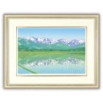 眺峰 白馬三山 グリーン額縁