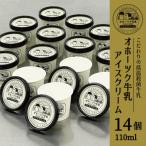 ふるさと納税 遠軽町 オホーツク牛乳 アイスクリーム(バニラ) 110ml×14個