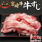 ふるさと納税 宮崎市 宮崎牛牛すじ 合計2kg(1kg×2パック)(宮崎市)