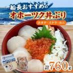 ふるさと納税 北見市 ホタテとイクラとカニを食べつくす!船長おすすめのオホーツク丼ぶりセット