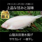 ふるさと納税 浜田市 【さとふる限定】山陰浜田産厳選笹カレイ干物2kg(20〜25枚)うす塩味