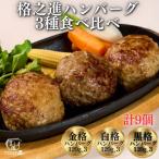 ふるさと納税 一関市 3種の格之進ハンバーグ 120g(各3個)計9個プレミアム 高級 国産 牛肉 白金豚
