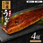 ふるさと納税 指宿市 【鹿児島県産】うなぎ蒲焼じっくり焼き約250g×4尾 木目化粧箱入り(038-1108)