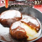 ふるさと納税 三木町 鉄板焼き チーズイン 煮込みハンバーグ 濃厚デミグラスソース 10食セット