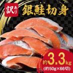 ふるさと納税 燕市 【訳あり】人気沸騰海鮮返礼品 銀鮭切身(打ち身、色飛び、カマ入)無塩タイプ 味付け無し 約3.3kg