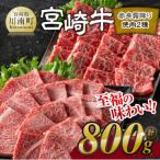 ふるさと納税 川南町 宮崎牛赤身霜降り焼肉800g