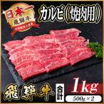 ふるさと納税 羽島市 飛騨牛 厳選カルビ 焼肉 1kg A4〜A5等級 【冷凍便】 黒毛和牛 BBQ用 小分け