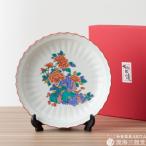 錦色絵岩牡丹9寸皿 有田焼 深海三龍堂