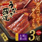 ふるさと納税 泉佐野市 【土用の丑の日】国産うなぎ 約130g×3尾 秘伝のたれ 蒲焼き 先行予約 099H2647d