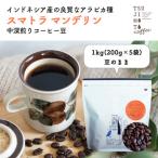 ふるさと納税 和泉市 コーヒー豆　自家焙煎　スマトラマンデリン 1kg(200g×5袋)【豆のまま】