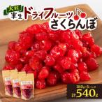 ふるさと納税 山梨市 やまなし半生ドライフルーツ さくらんぼ 3パックセット 540g
