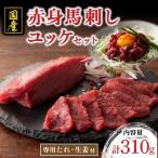 ふるさと納税 南小国町 【国産】赤身馬刺しとユッケのセット 310g(南小国町)