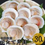 ふるさと納税 せたな町 【北海道産】ほたて片貝 30枚入り ウロ処理・洗浄済み殻付きほたて