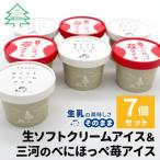 ふるさと納税 根羽村 生ソフトクリームアイス&べにほっぺ苺アイス 7個入り